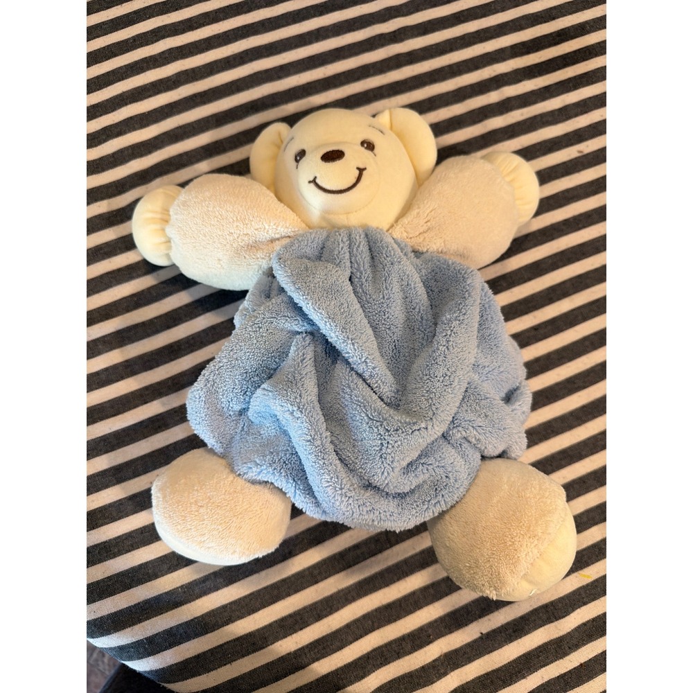 Kaloo Blue Cream Plush Teddy Bear Vintage 1998-2003 Soft Stuffed Animal 10 Inch